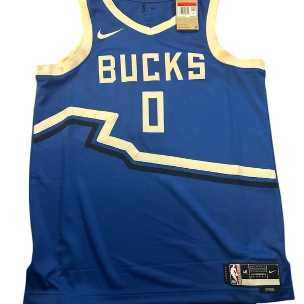 NWT Nike Damian Lillard Milwaukee Bucks City Ed Swingman Authentic 48 New